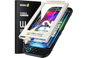 WSKEN for Nintendo Switch 2 7.9'' 2025 Screen Protector - [Auto Dust-Remove Alignment] 9H Tempered Glass HD Full Coverage Military Grade Shatterproof, Anti-Scratch,Anti Fingerprint,Zero-Bubble,2 Pack