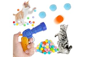 wosynm Katzenspielzeug 50 Bälle, Interaktives Katzenspielzeug, Katzenspielzeug Ball Cat Toy Interaktives Spielzeug für Katzen und Kätzchen, Geräuschloser Katzen Spielzeug für Katzen Indoor