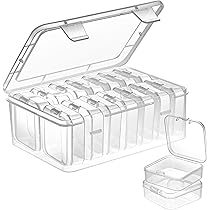 Scatole Organizer 2 Pezzi Con 24 Scomparti - Trasparenti Per Piccoli Oggetti