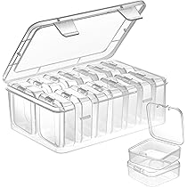 Small Bead Organizers, Mathtoxyz 15 Pieces Plastic Storage Cases Mini Clear  Bead Storage Containers Transparent Boxes with Hinged Lid and Rectangle  Clear Craft Supply Case : : Home & Kitchen