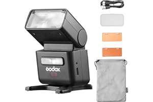 Godox iT32 Zoom TTL Camera Flash with Magnetic X5 Transmitter, 2.4G Wireless HSS Flash for Canon Nikon Sony, 180° Rotatable Head, LED Modeling Light, Full Color Touchscreen