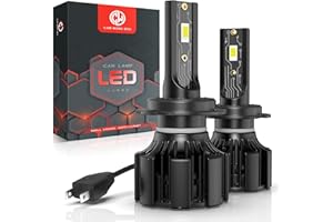 CAR WORK BOX H7 LED Lampadine per Fari, 15000LM 80W 6500K Bianco Freddo Abbaglianti e Anabbaglianti LED Kit per 12V Auto, 2 Pezzi