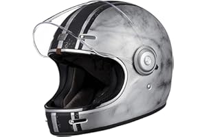 ORIGINE Full Face Integral Motorradhelm Vintage Retro Style Fiberglas Crash Helm ECE