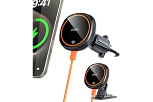 A2C QI2 15W Handyhalterung Auto mit Ladefunktion 2 In 1 für Magsafe Autohalterung mit Ladefunktion 360° Magsafe Ladegerät Auto für iPhone 16 15 14 13 12 für Magsafe Hülle Smartphone