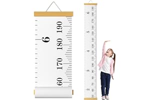 Debbery Height Chart for Kids, Kids Height Wall Chart, Removable Wall Decor for Kids Canvas Ruler, Portable Baby Growth Charts, for Accurate Measuring Height