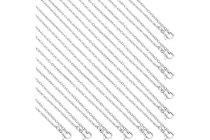 PH PandaHall 20 Brins 45cm Chaîne en Acier Inoxydable 304 Chaîne de Collier avec Mousqueton, Chaînes Croix Bracelet Chaines pour DIY Créatifs Pendentifs Colliers Bracelets Fabrication Bijoux