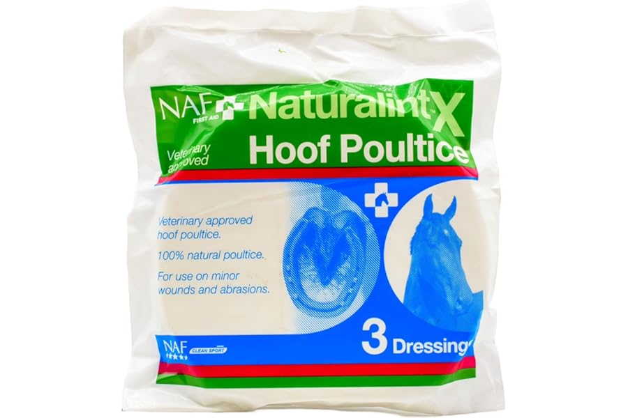 NAF NaturalintX Hoof Poultice – Single Use Dressing for Horses – Supports Abscess Recovery, Inflammation & Hoof Injury Care – Can Be Used Wet or Dry