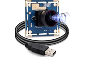 Svpro Cámara Web Gran Angular 170 Grados Ojo de pez cámara USB Full HD 1080P 30fps cámara Web para Linux/Windows/Android (SV-USBFHD01M-L170)