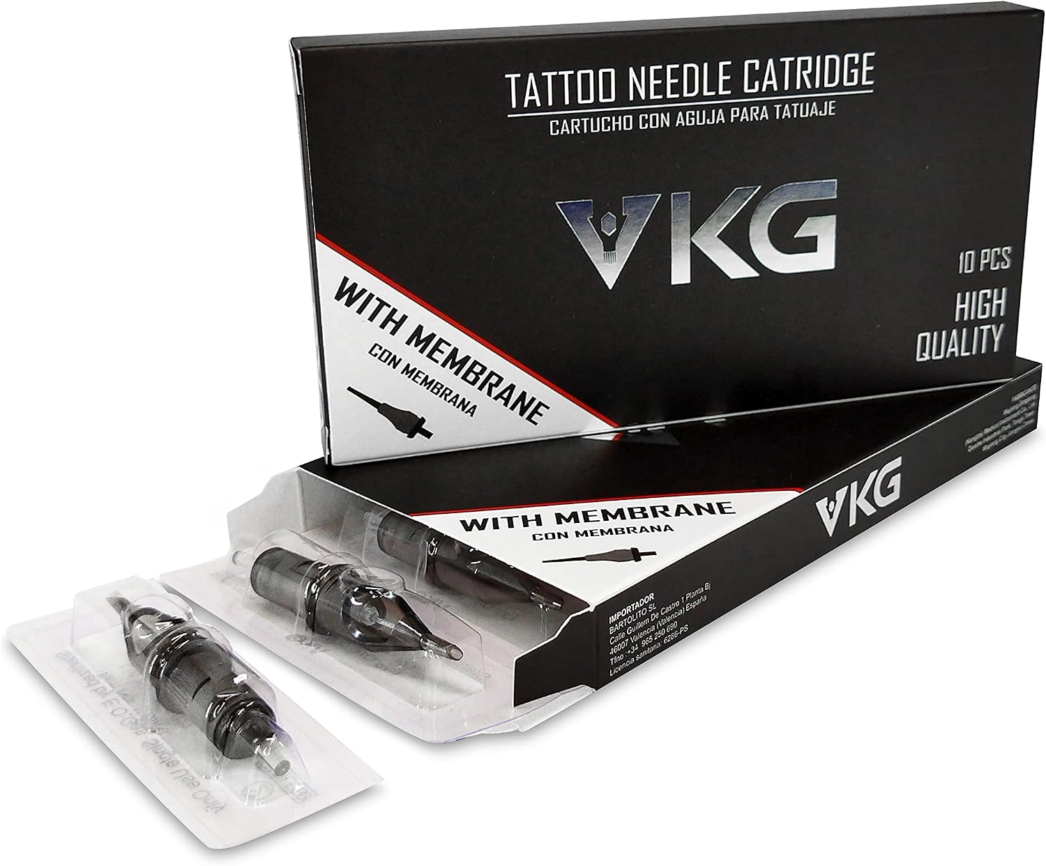VKG USA - 5 ROUND LINER (0.30mm) - Cartuchos estériles y desechables para tatuajes - Caja 10ud