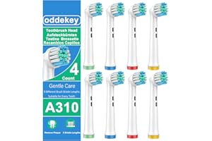 OddeKey Recambios Cepillos Compatible con Braun Oral B Vitality Pro, Pro 3, Cabezales para Cepillo Electrico Oral B, Repuestos Cuidados Suaves, Pack de 8 Cabezales, Blanco