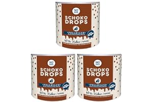 ‎NOSUGARSUGAR No Sugar Sugar Chocolate Drops Whole Milk Chocolate with 40% Cocoa Content (250 g) Made without Added Sugar, Sweetened with Erythritol and Stevia (3 x 250 g)