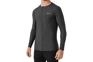 cioiniei Men's Swim Shirts UPF 50+ Sun Protection Shirts Long Sleeve Fishing Rash Guard Loose-Fit T-Shirt for Quick Dry