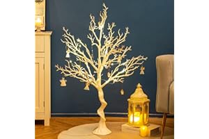 Sziqiqi 105 cm biała gałązka, drzewko wielkanocne, centralne elementy do wewnątrz, na zewnątrz, duże dekoracyjne gałęzie drzewa, Boże Narodzenie, wysokie ozdobne drzewko życzeń, na ślub, Boże