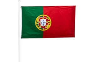 Bandera KliKil Portugal 90x150cm - Tejido para exteriores 150x90cm resistente a la intemperie con 2 ojales de metal. Portugal Flag Decoraciones de jardín