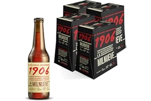1906 Reserva Especial - Cerveza Lager Extra, Pack de 24 Botellas x 33 cl, Sabor Amargo y Aroma Tostado, Galardonada Internacionalmente, 6,5% Volumen de Alcohol