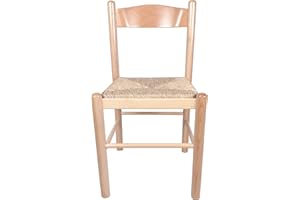 SEDAM SRL Sedia Pisa, In Legno Massello, Seduta in Paglia, Varie Colorazioni Disponibili (Naturale)