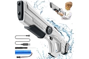 AOMANTIC SARL Pistola de Agua Eléctrica, Pistola de Agua Automática, Pistola de Agua de Juguete, Potente Pistola De Agua Eléctrica, Pistola de Agua Automática de Gran Capacidad para Playa Jardín (M3)