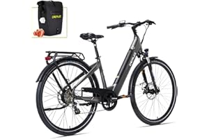 ‎DERUIZ DERUIZ Quartz E-Bike,28 Zoll Trekking E-Bike,RH 45 cm Elektrofahrrad für Damen und Herren,Bafang 250W 40N.m Motor,48V13.4Ah 644Wh Unterflur-Batterie Hält bis zu 150Km…