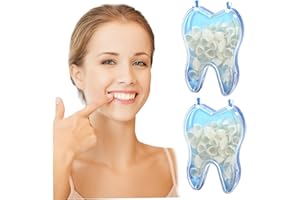 HPERU Bouchons dentaires pour dent cassée, kit de réparation de dents à 2 boîtes, 100pcs Caps à dents de résine pour les dents cassées Le capuchon dentaire à usage temporaire comprend le front antérieur et