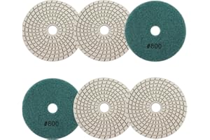SANLEETEK Nass Diamant Polierpad 100mm 6 Stücke Körnung 800 Polierscheiben für Granit Marmor Kunststein Quarz für Winkelschleifer