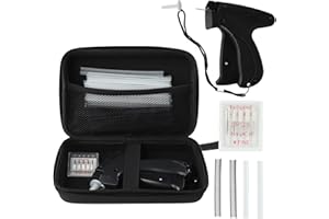 Koorium Standard Retail Price Tag Applicator Gun for Clothing, Durable Tagging Gun with 5 Microneedles, 3000 Barbs & Storage Case, Ideal for Retailers & Garment Labellers (Black)