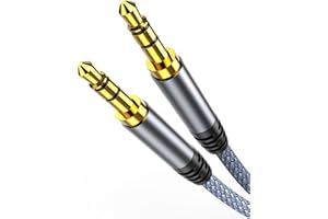 Highwings Aux Kabel,Audio Kabel 3,5mm Klinkenkabel [1,2M] Stereo Klinke auf Klinke Nylon Geflochtenes Hochwertige Kabel für Kopfhörer, Auto, Handy, PC, Lautsprecher, Stereoanlagen, MP3-Player usw