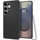 Spigen Galaxy S25 Ultra ile Uyumlu Kılıf Liquid Air Kaymaz Dokulu Y&uuml;zey Siyah Kapak - ACS08953 (Spigen TR Garantili)