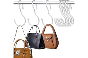 Bewudy S Lot de 12 crochets torsadés à 90° de 10 cm pour tringle à vêtements, crochets en métal Heavy Duty pour accrocher des sacs à main, crochets de porte-monnaie, crochets pour armoire, cuisine,