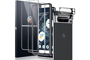 LK 2+2 Protector de Pantalla para Google Pixel 8 Pro con 2 Vidrio Templado y 2 Protectores de cámara, Dureza 9H, Resistente a rayones, Cobertura Total HD, Admite identificación de Huellas Dactilares