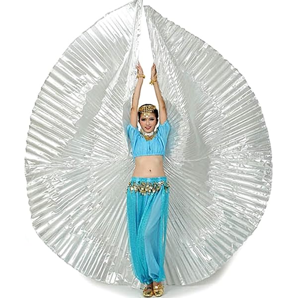 KBOLAE Paire De Bâtons Télescopiques Danse Du Ventre – Acier Inox, Argenté + Rouge, 23-100 Cm, Poignée Silicone