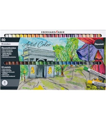 MONT MARTE Pastels à L'huile Extra Doux, 26pc, Couleurs Assorties, Vibrantes Et Beurrées