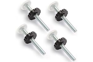 XINGRUN 4 Pcs Pressure Mounted Baby Gates Threaded Spindle Rods M10 Walk Thru Gates Accessory Screw Bolts Kit for Baby Safety Gates Pet Dog Gate Stair Gates(Black)