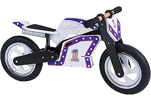 Kiddimoto draisienne - Héros Superbike Officiel moto d'équilibre en bois - Evel Knievel