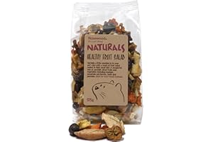 Rosewood Naturals Healthy Fruit Salad, Small Animal Treats for Rabbits, Guinea Pigs, Chinchillas, Hamsters, Gerbils, Mice and Rats, 125g