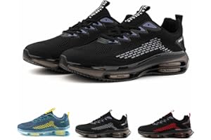 Hitmars Chaussure Running Homme Basket Course Sport Tennis Fitness Chaussures de Sport Gym Outdoor Respirante Confort Casual Sneakers Homme Noir Bleu Rouge EU 39-48