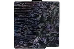 IdeaFormer Water Ripples+Wood Grain PER Druckplatte für Bambulab X1/X1C/X1E/A1/P1P/P1S, Flexibles PER Spring Steel Druckbett Smooth Build Plate für Bambu Lab X1 Carbon 3D Drucker Plattform