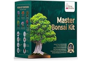 Master Bonsai Kit - Grow Buddha Bonsai Tree Growing Kit - Professional Growing and Styling Bonsai Set - Japanese Bonsai - Become Bonsai Master - Ideal Bonsai Tree Seed Kit for Indoor Garden Gardening