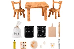 ZeYou Accessoires de Cuisine de Noël Miniature,Kit de Noël Miniature pour Lutin,Miniature Maison de Poupée Accessoires