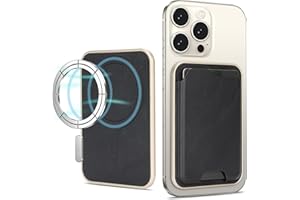 Miimall Cartera mag-Safe Compatible con iPhone 17 16 15 14 13 12 Series, Slim Magnetic Wallet Phone, PU Cuero Tarjetero Magnético para 3 Tarjetas, Fina Cartera Magnetica para iPhone móvil, Negro