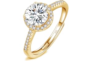 Josfeva Femme Bague Ouverte Argent Fin 925 avec Zircon Cubique 5A Blanc, Bague Réglable Hypoallergénique pour Femme Fille, Bague de Fiançailles Mariage Ronde Carrée en Forme de Coeur, Cadeau d'amour