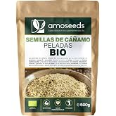 Organic Peeled Hemp Seeds 500g | European Origin | 100% Natural, Shelled and Raw Hemp Seeds | Gluten Free | Top Quality