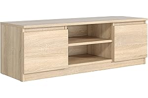 meble masztalerz Szafka RTV 120 cm - Dąb Sonoma Mat - 2 x Drzwi - Szafka pod Telewizor - Wolnostojąca & Nowoczesna z Miejscem do Przechowywania - Stolik do Salonu - Dąb Sonoma 120x38,5x39 cm