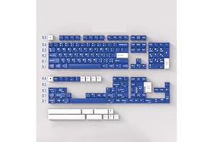 ‎SUMGSN 163 Tasten Classic BlauTastenkappen Cherry Profile Doubleshot Keycaps Set Fit für ISO ANSI 95% 75% 65% 60% Mechanische Tastatur Cherry Mx Gateron Switches