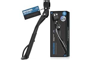 WATSABRO Béquille de vélo de 24 à 29 Pouces, réglable en Hauteur, Pieds en Caoutchouc antidérapants à Points, Charge maximale 35 kg, Convient pour vélos de Ville, VTT