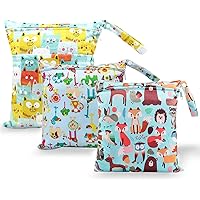 Borsa Porta Pannolini Impermeabile 2 Pezzi - 20x25cm, Design Giraffa E Pulcino, Per Viaggi E Piscina