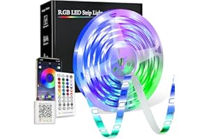 Taśma LED 20 m, PSTAR Bluetooth RGB 5050 24 V z pilotem zdalnego sterowania na podczerwień, sterowanie trybem muzycznym, ustawienie timera, do oświetlenia domu, na imprezie, w kuchni