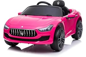 BONUSSI Macchina Elettrica per Bambini 12V con Licenza Maserati Ghibli Rosa
