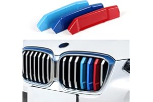 OYDDL 3 piezas de rejilla frontal con tiras de rejilla de radiador, compatible con BMW X3 G01 2022 2023 2024 estándar de rejilla de riñón accesorios – 7 chorros