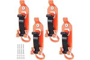 Faankiton 4Pz Supporto per Pala per Portapacchi, Kit di Montaggio per Portapacchi, Supporto Pala per Camion, Kit di Montaggio a Parete con Morsetto in Gomma Metallica, Supporto Per Ascia (Arancione)