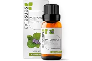 SenseLAB Olejek eteryczny z paczuli - 100% czysty naturalny olejek z paczuli o jakości terapeutycznej do dyfuzora aromaterapeutycznego - Olejek zapachowy i relaksacyjny (10 ml)
